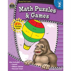 Ready Set Learn Math Puzzles and Games Book (Grade 2)