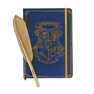 Harry Potter Hogwarts Themed Journal w/ Feather Pen