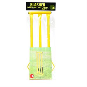 Slasher Metal Cricket Stump Set (Yellow)