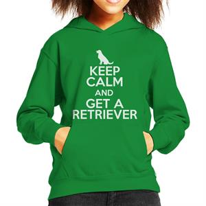 Keep Calm And Get A Retriever Kid's Hooded Sweatshirt