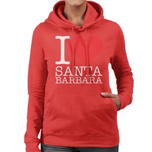 I Love Santa Barbara Women's Hooded Sweatshirt