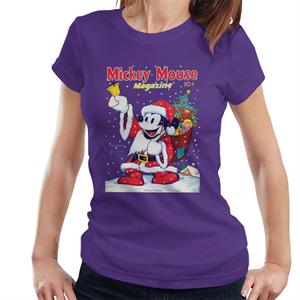 Disney Christmas Mickey Mouse Ringing Bell Women's T-Shirt