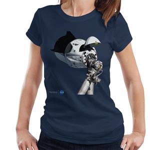 NASA SpaceX Dragon Capsule At The ISS Women's T-Shirt