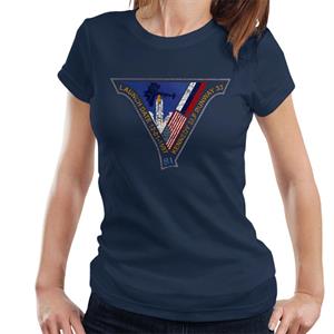 NASA STS 81 Atlantis Mission Badge Distressed Women's T-Shirt