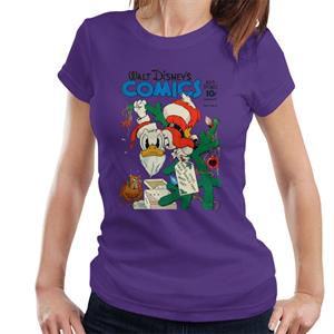 Disney Christmas Donald Duck As Santa Women's T-Shirt