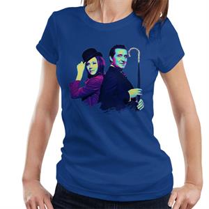 TV Times Avengers Diana Rigg And Patrick Macnee Pop Art Stylised Women's T-Shirt