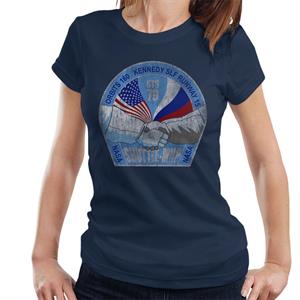 NASA STS 79 Atlantis Mission Badge Distressed Women's T-Shirt