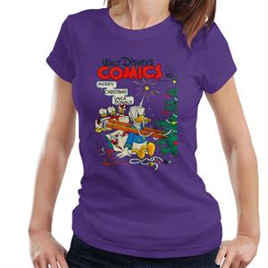 Disney Christmas Donald Duck Xmas Tree Chaos Women's T-Shirt