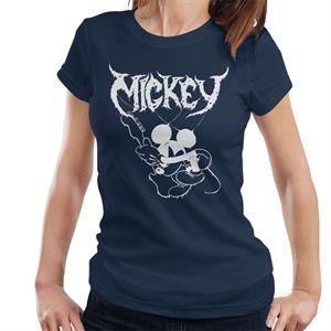 Disney Mickey Mouse Band Rock Metal Women's T-Shirt