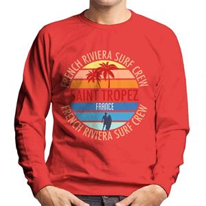 Saint Tropez French Riviera Surf Crew Retro Men's Sweatshirt