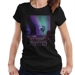 NASA Auroras Of Jupiter Interplanetary Travel Poster Women's T-Shirt