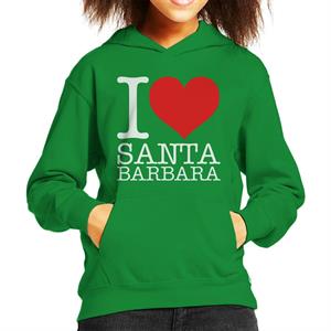 I Love Santa Barbara Kid's Hooded Sweatshirt