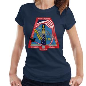 NASA STS 119 Space Shuttle Discovery Mission Patch Women's T-Shirt