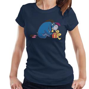 Disney Christmas Eeyore Undoing Present Women's T-Shirt