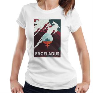 NASA Enceladus Interplanetary Travel Poster Women's T-Shirt