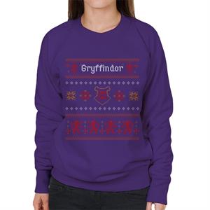 Harry Potter Christmas Gryffindor Festive Pattern Women's Sweatshirt