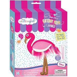 My Studio Girl Sew-Your-Own Glitterati Pillow (Flamingo)