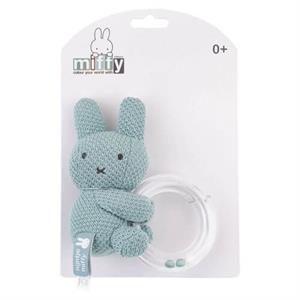 Miffy Ring Rattle with Beads (Green Knit)