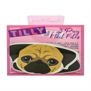 Tilly & Friends Pug Nail Files Gift Set 3 x Nail Files