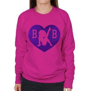 Betty Boop B B Purple Heart Women's Sweatshirt