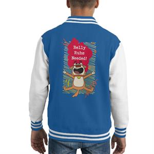 Boy Girl Dog Cat Mouse Cheese Belly Rubs Needed Kid's Varsity Jacket