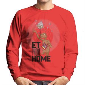 E.T. Phone Home Looking At Spacecraft Men's Sweatshirt