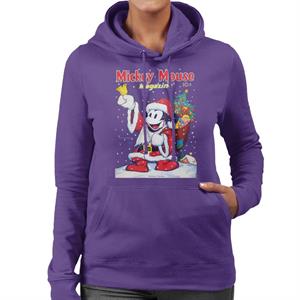 Disney Christmas Mickey Mouse Ringing Bell Women's Hooded Sweatshirt