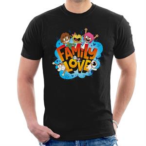 Boy Girl Dog Cat Mouse Cheese Family Love Men's T-Shirt