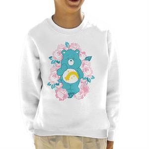 Care Bears Wish Bear Pink Flowers Kid's Sweatshirt