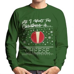 Baby Bel Christmas All I Want For Christmas Is Cheese Men's Sweatshirt