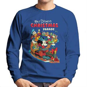 Disney Christmas Mickey Mouse Xmas Train Men's Sweatshirt