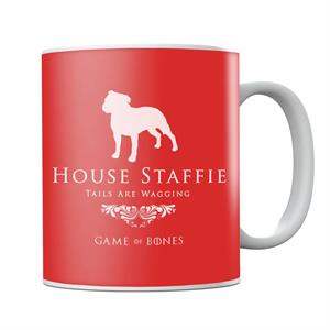 Game Of Bones House Staffie Parody Mug