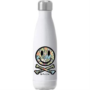 Fatboy Slim Tropical Floral Smiley And Crossbones Insulated Stainless Steel Water Bottle