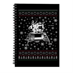 NASA Apollo Lunar Module Christmas Knit Pattern Spiral Notebook