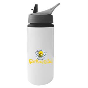 Fatboy Slim Smiley Wings Text Logo Aluminium Water Bottle With Straw