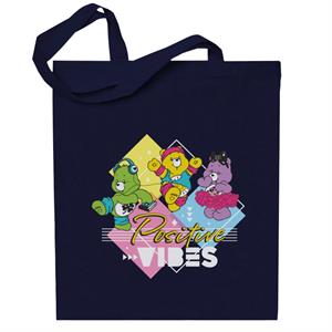 Care Bears Good Luck Bear Positive Vibes White Text Totebag