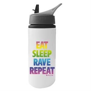 Fatboy Slim Eat Sleep Rave Repeat Aluminium Water Bottle With Straw