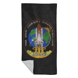 NASA STS 66 Atlantis Mission Badge Distressed Beach Towel