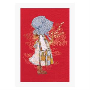 Holly Hobbie Hat And Flowers A4 Print