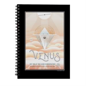 NASA Venus Cloud 9 Interplanetary Travel Poster Spiral Notebook