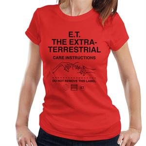 E.T. The Extra Terrestrial Care Instructions Women's T-Shirt