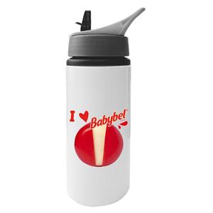 Baby Bel I Heart Baby Bel Aluminium Water Bottle With Straw