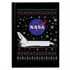 NASA Logo And Shuttle Christmas Knit Pattern Hardback Journal