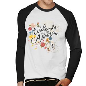 Holly Hobbie Weekend Adventure Dark Text Men's Baseball Long Sleeved T-Shirt