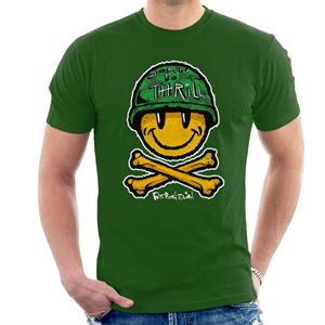 Fatboy Slim Born To Thrill Army Smiley And Crossbones Men's T-Shirt