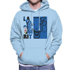 The Laughing Cow La Vache Qui Rit Blue Montage Men's Hooded Sweatshirt