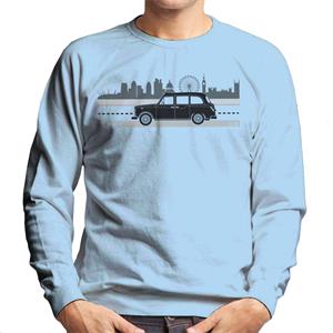 London Taxi Company TX4 Driving Along The City Men's Sweatshirt