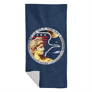 NASA Apollo 17 Mission Badge Distressed Beach Towel