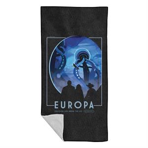 NASA Europa Interplanetary Travel Poster Beach Towel