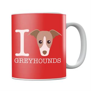 I Heart Greyhounds Mug